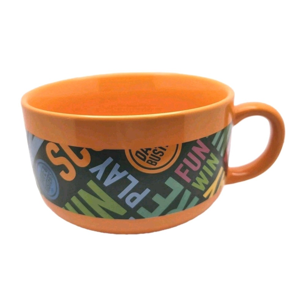 Dave & Buster's Oversized Orange Soup Bowl Ceramic Mug 32 oz‎ Souvenir 2017